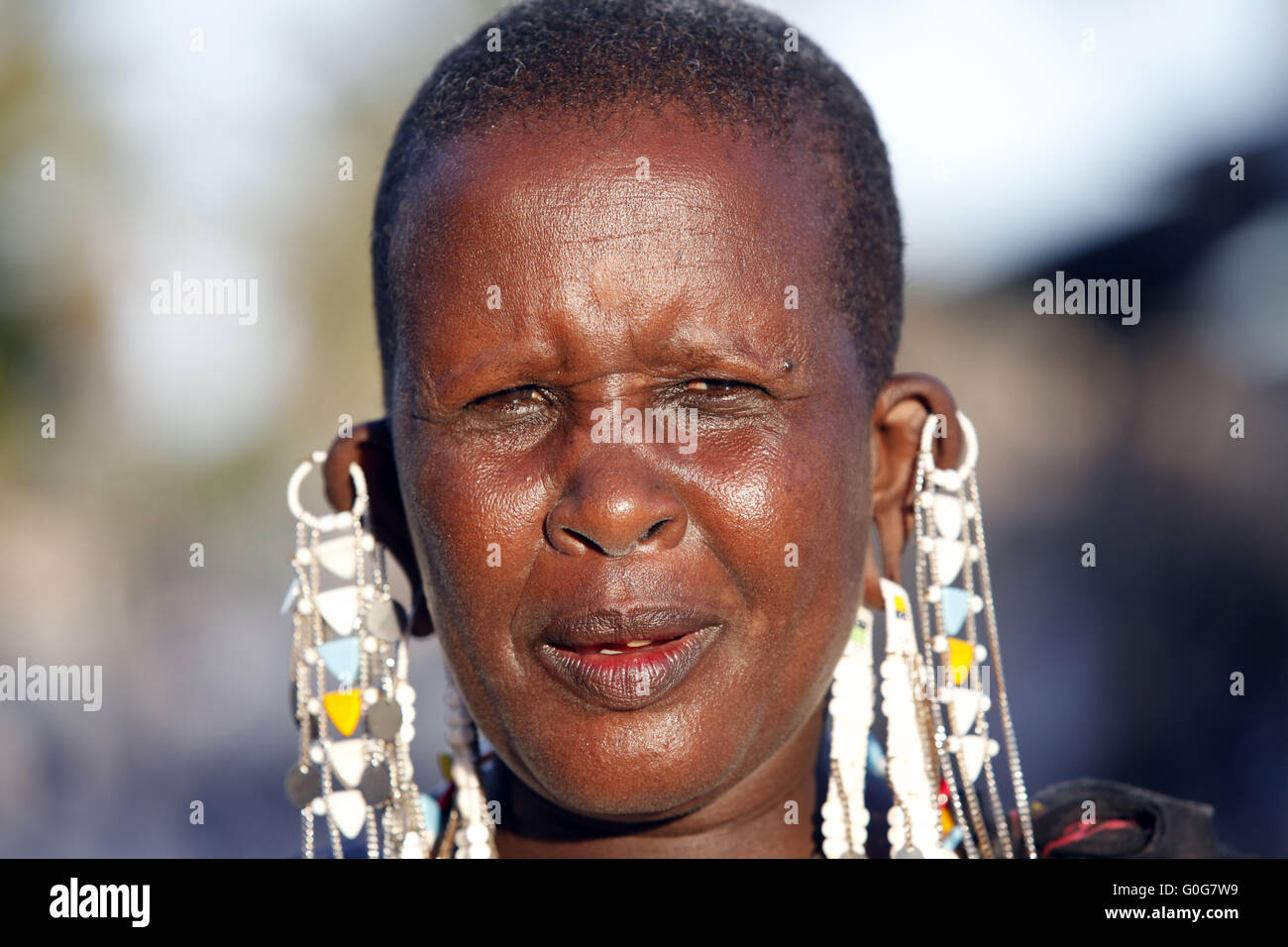 Massai Frau Stockfoto