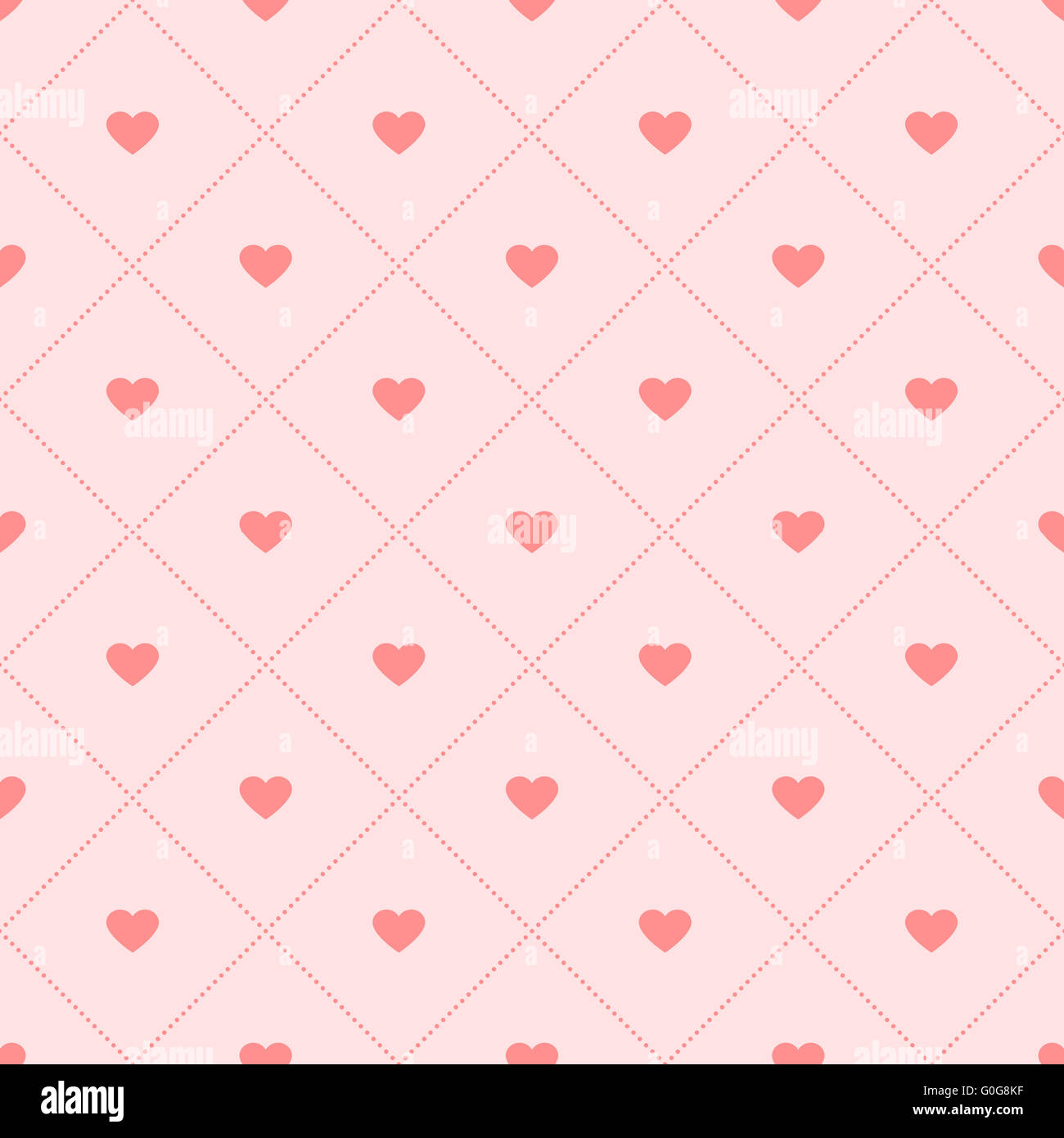 Herzen und Dots Muster Stockfoto