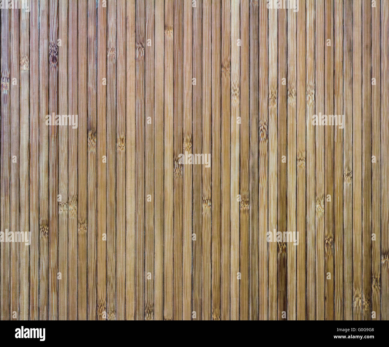 Hintergrundbild: Detail von Wandgemälde aus Bambus. Stockfoto