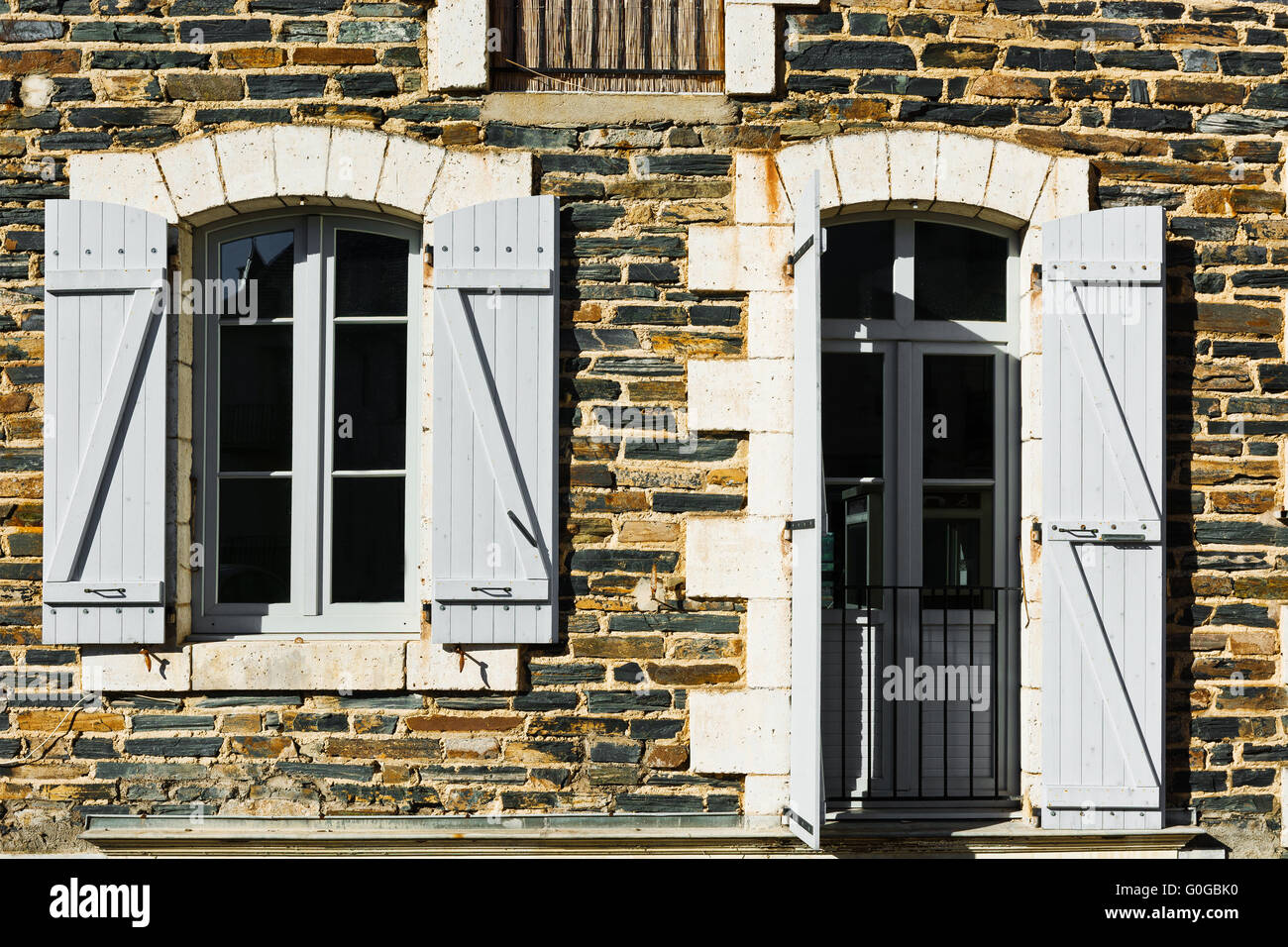 Französische Fenster Stockfoto