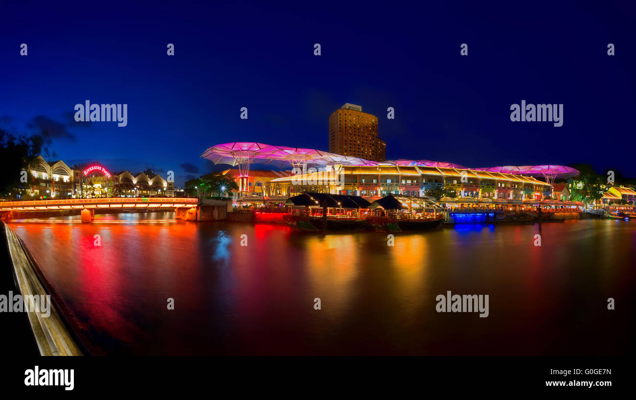 Clarke Quay Singapur Stockfoto