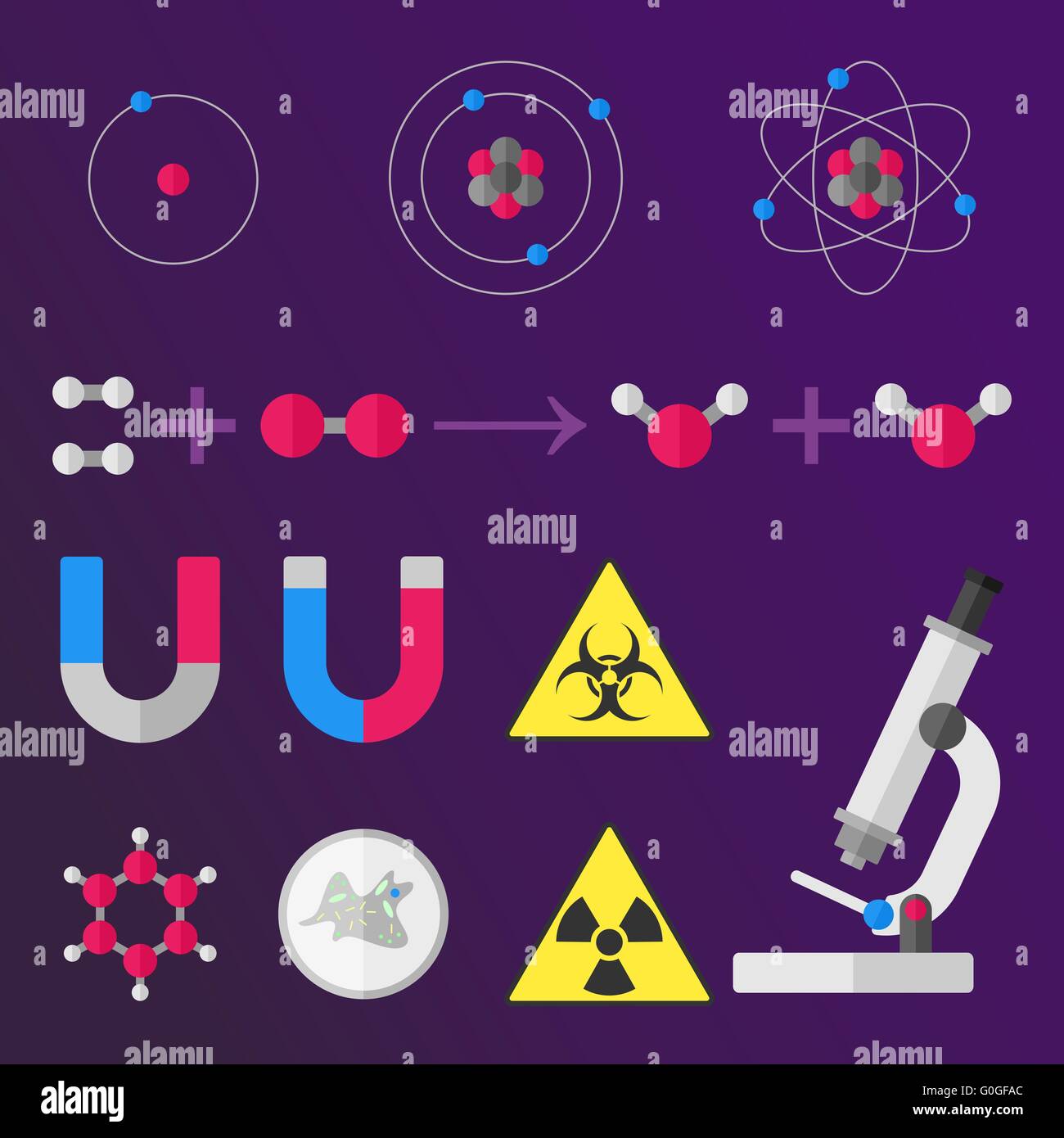 Wissenschaft Zeug Zeichen Stockfoto