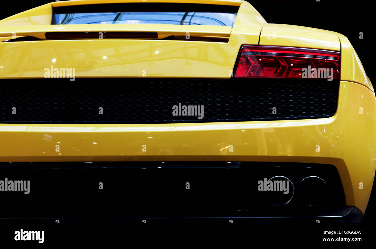 Moderne schnelles Auto Close-up Hintergrund. Luxuriös, teuer Stockfoto