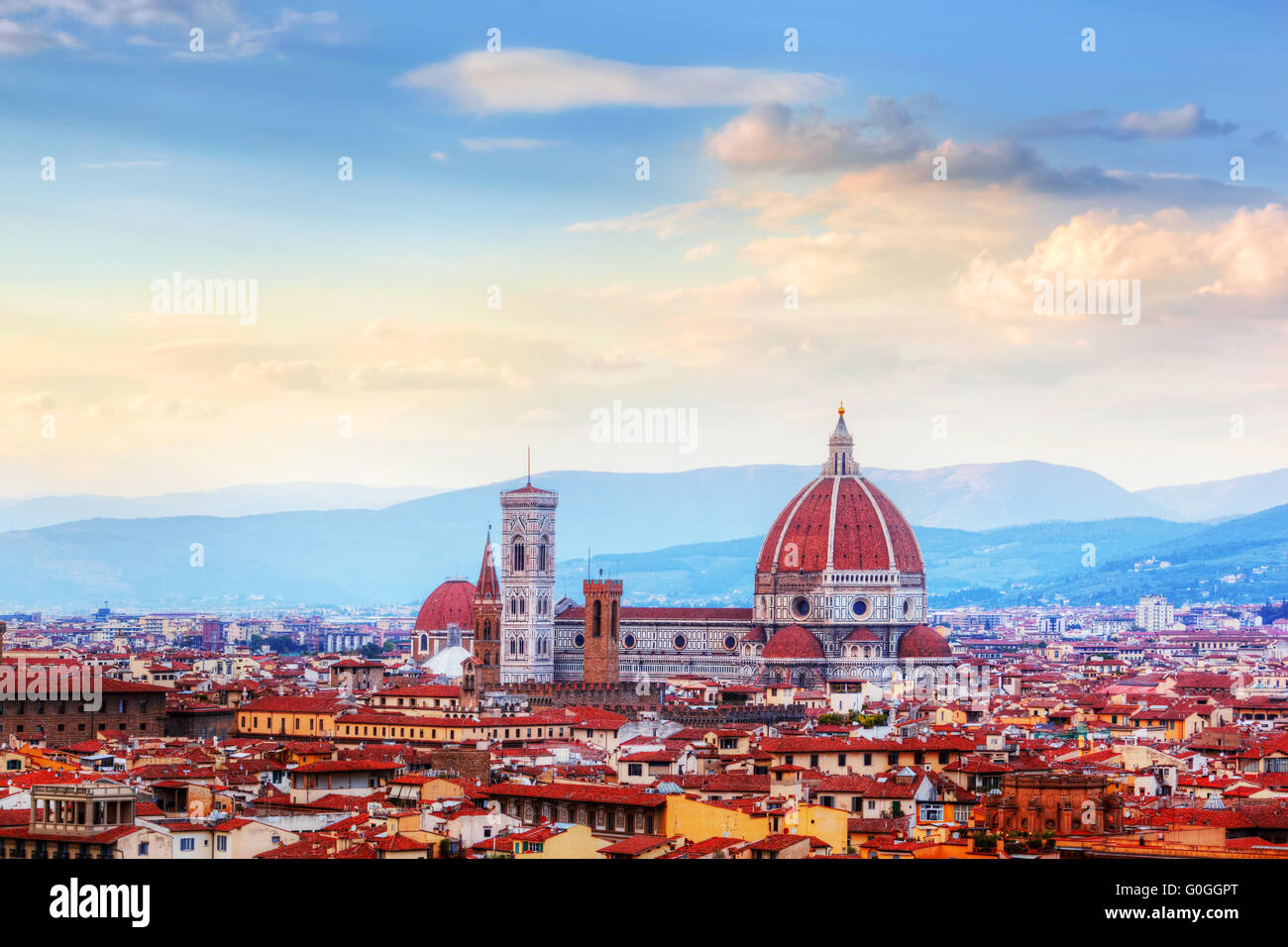 Skyline von Florenz, Italien. Kathedrale der Heiligen Maria der Blumen Stockfoto