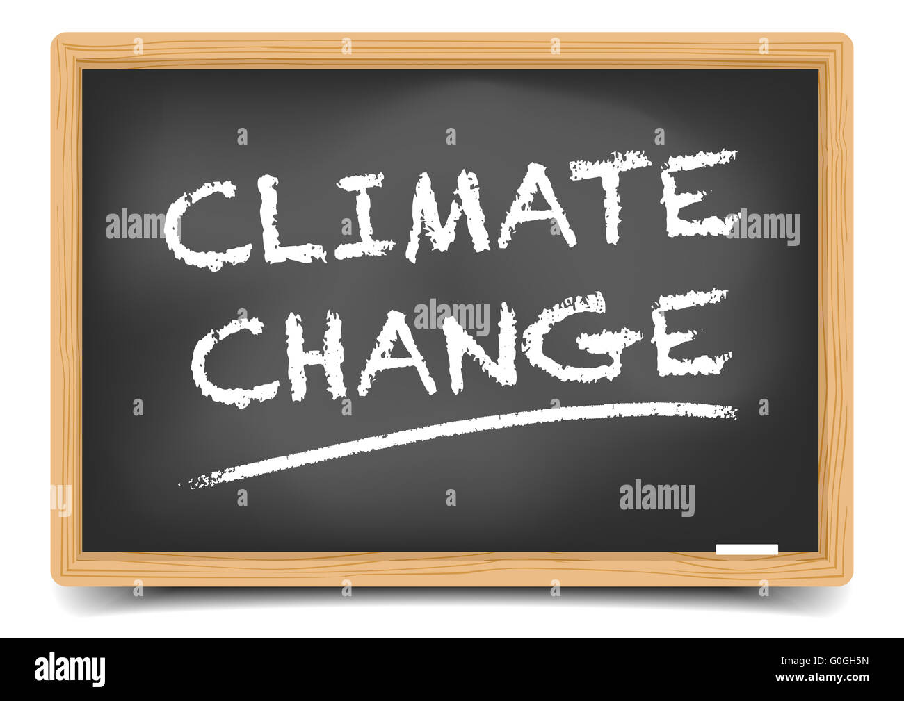 Blackboard-Klimawandel Stockfoto