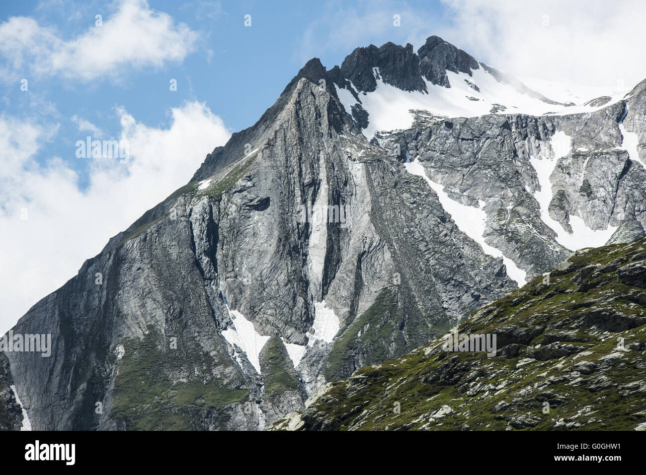 Berge in der Nähe von den großen St. Bernhard-Pass Stockfoto