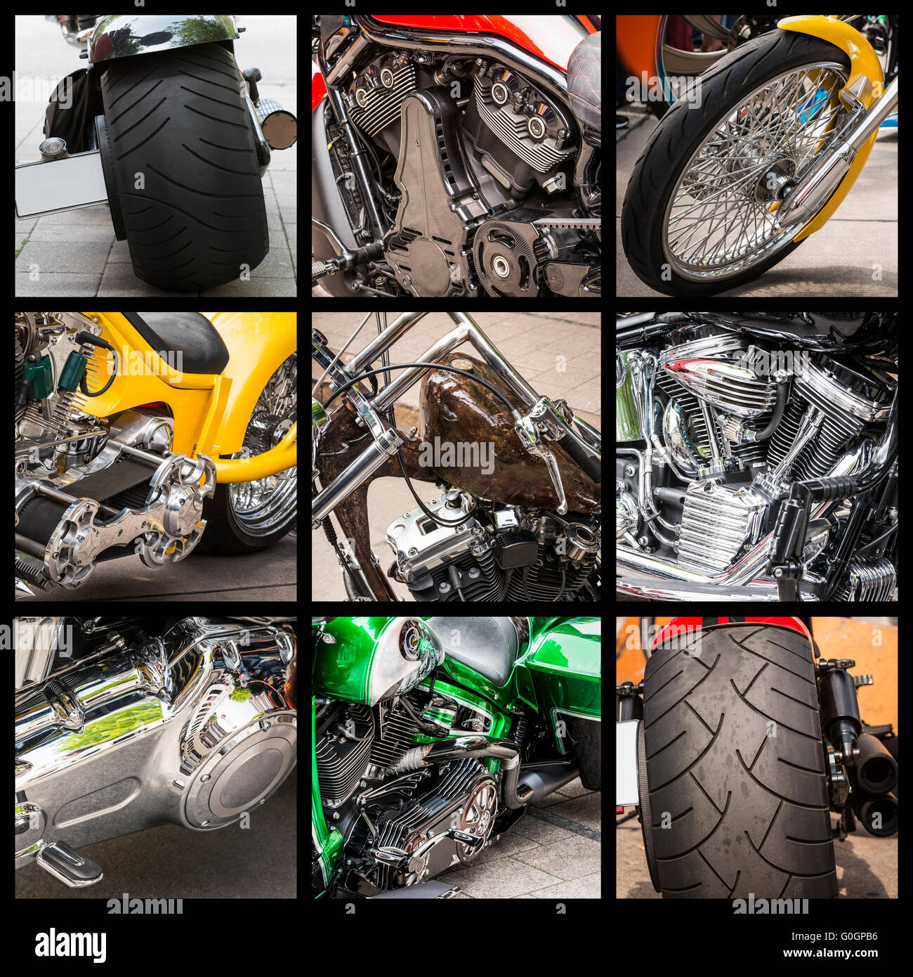 Motorrad-Details Stockfoto