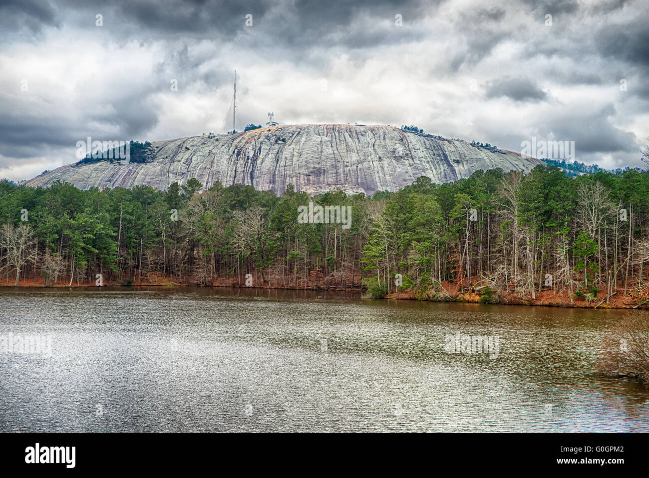 Blick auf den Stone Mountain in der Nähe von Atlanta Georgia Usa Stockfoto