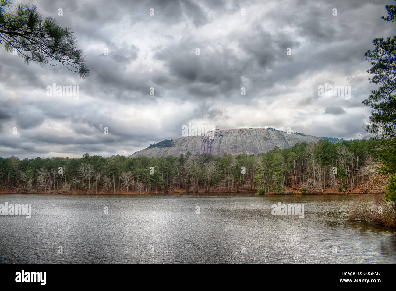 Blick auf den Stone Mountain in der Nähe von Atlanta Georgia Usa Stockfoto