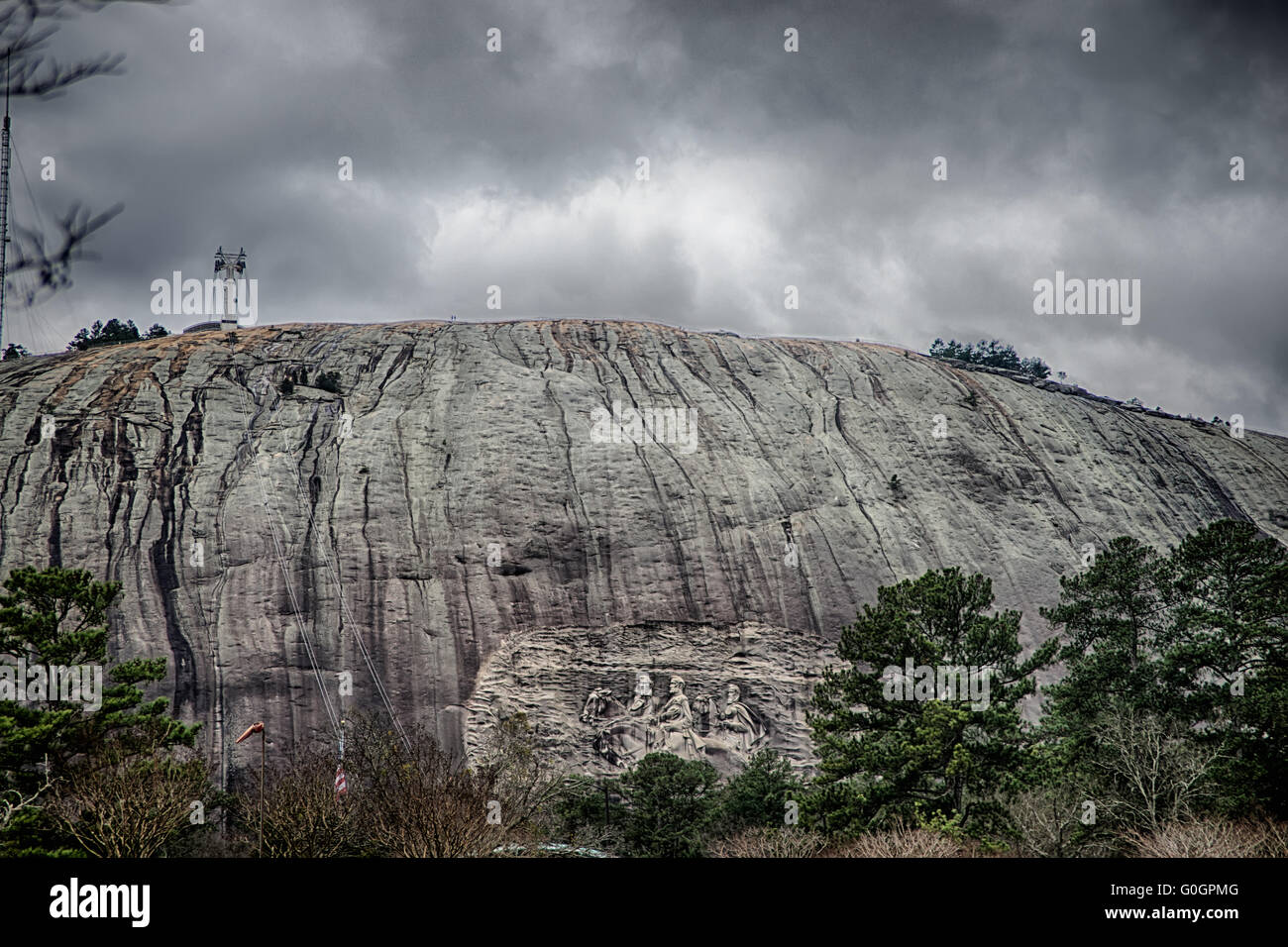 Blick auf den Stone Mountain in der Nähe von Atlanta Georgia Usa Stockfoto