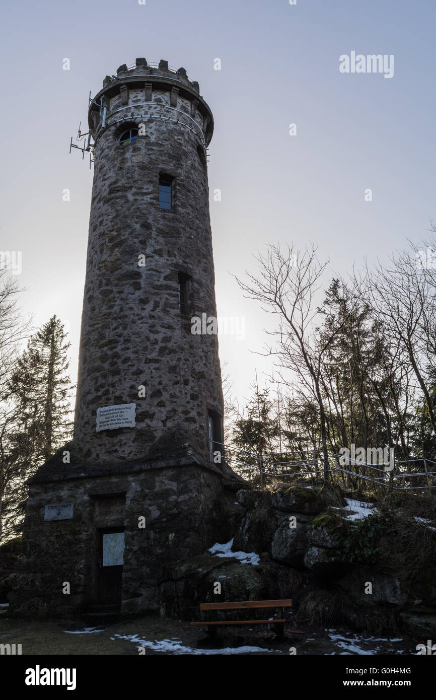 Sternstein Turm an der Spitze der Sternstein - beliebtes Ausflugsziel Stockfoto