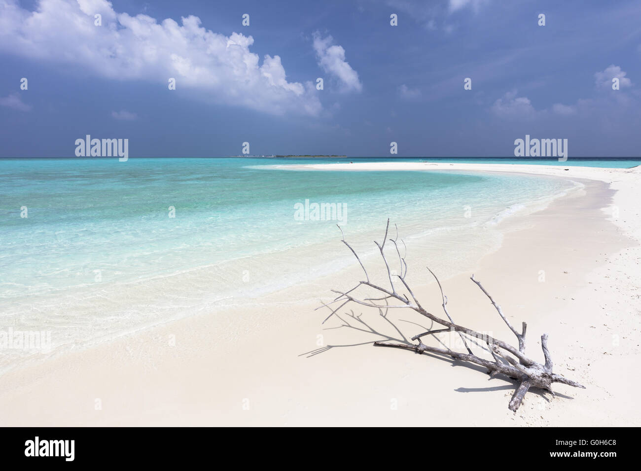 Strand auf den Malediven-Inseln Stockfoto