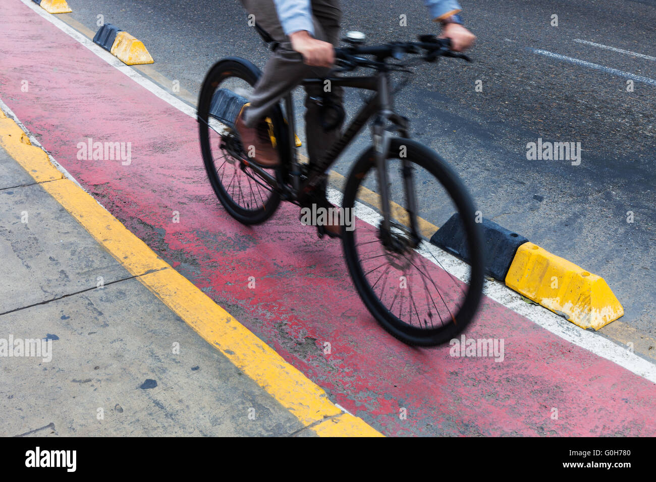 Radfahrer-Radweg Stockfoto