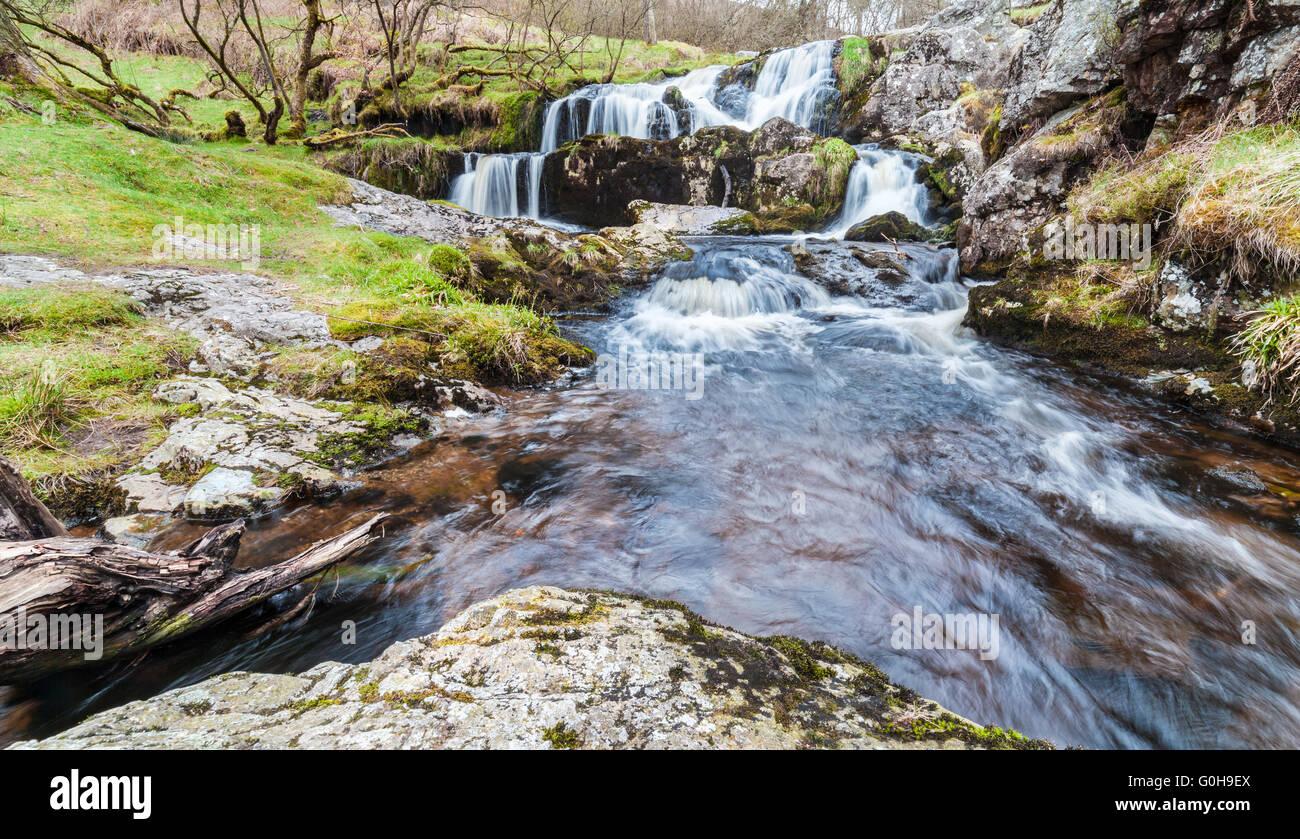 Wilden Wasserfall in Wales Stockfoto