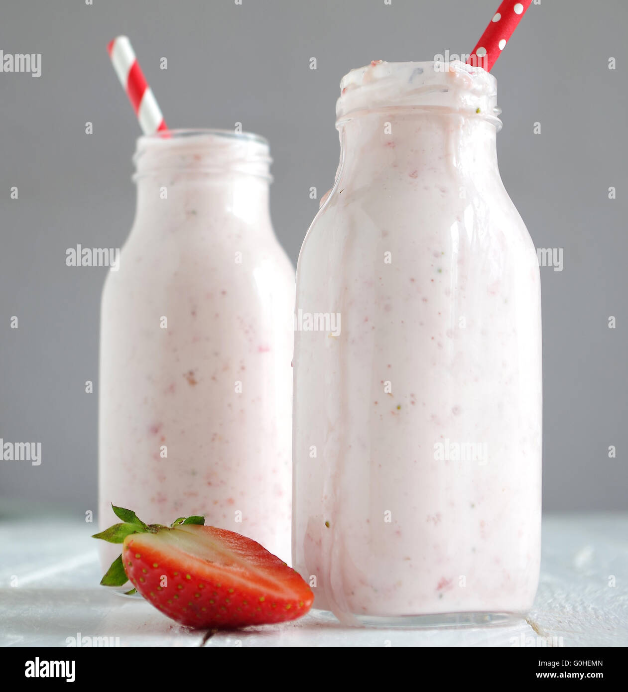 Erdbeer smoothie Stockfoto
