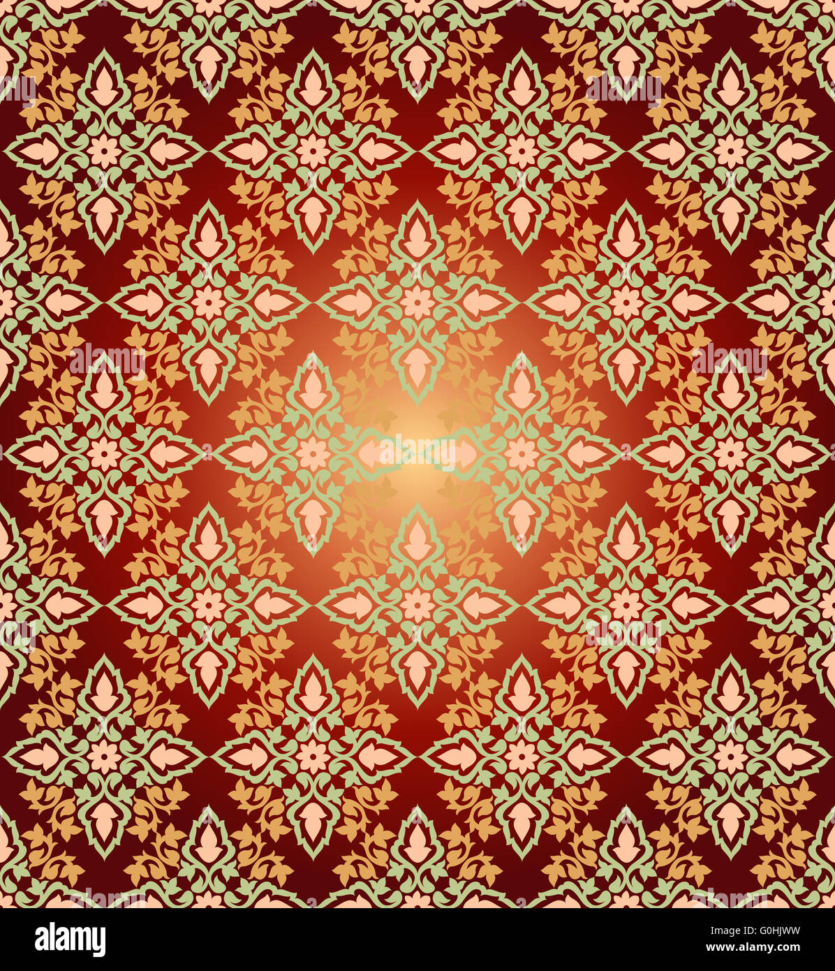 Antike osmanischen Türkisch-Muster-Vektor-Design fünfundfünfzig Stockfoto