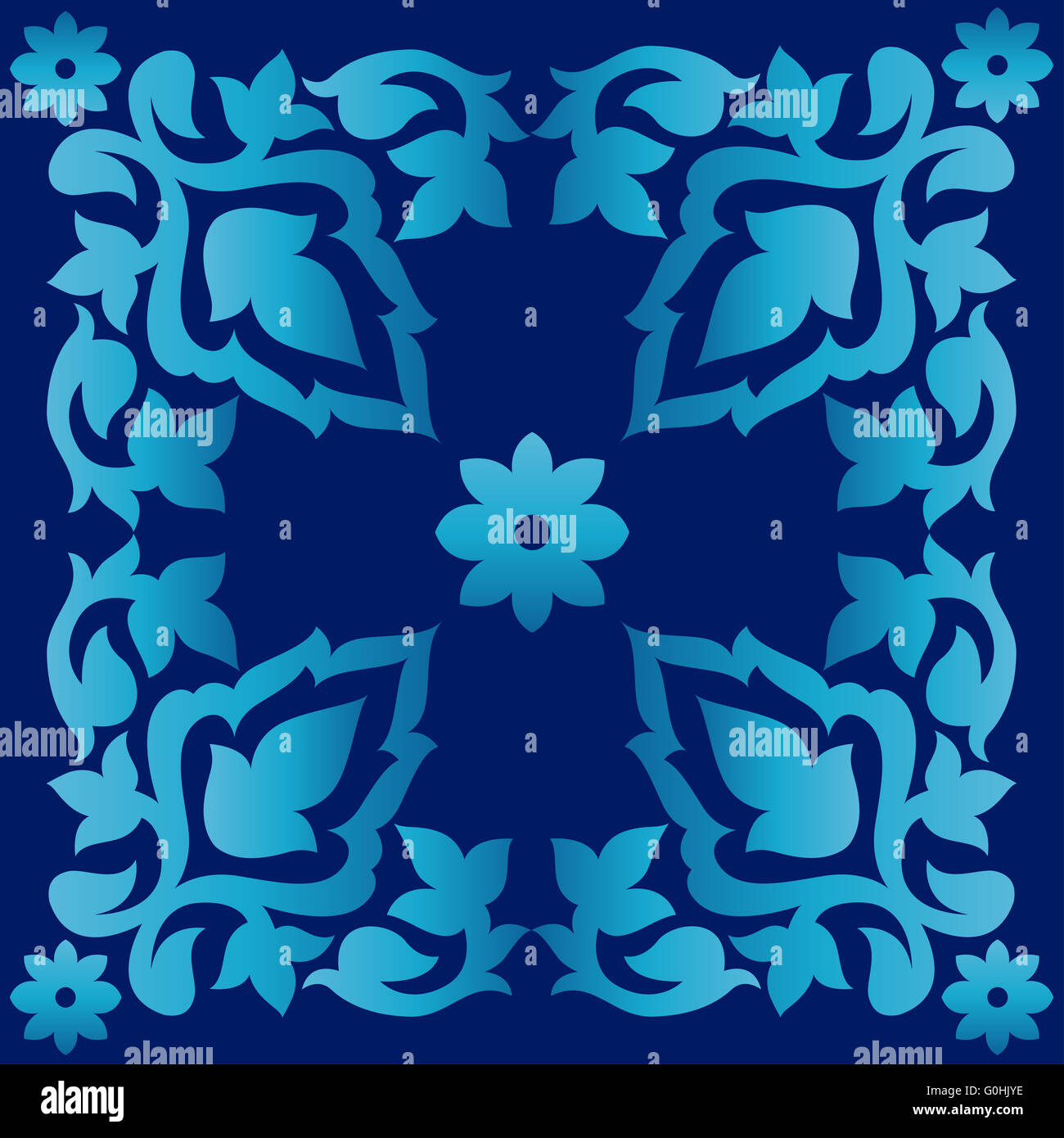 Antike osmanischen Türkisch-Muster-Vektor-Design zweiundsiebzig Stockfoto