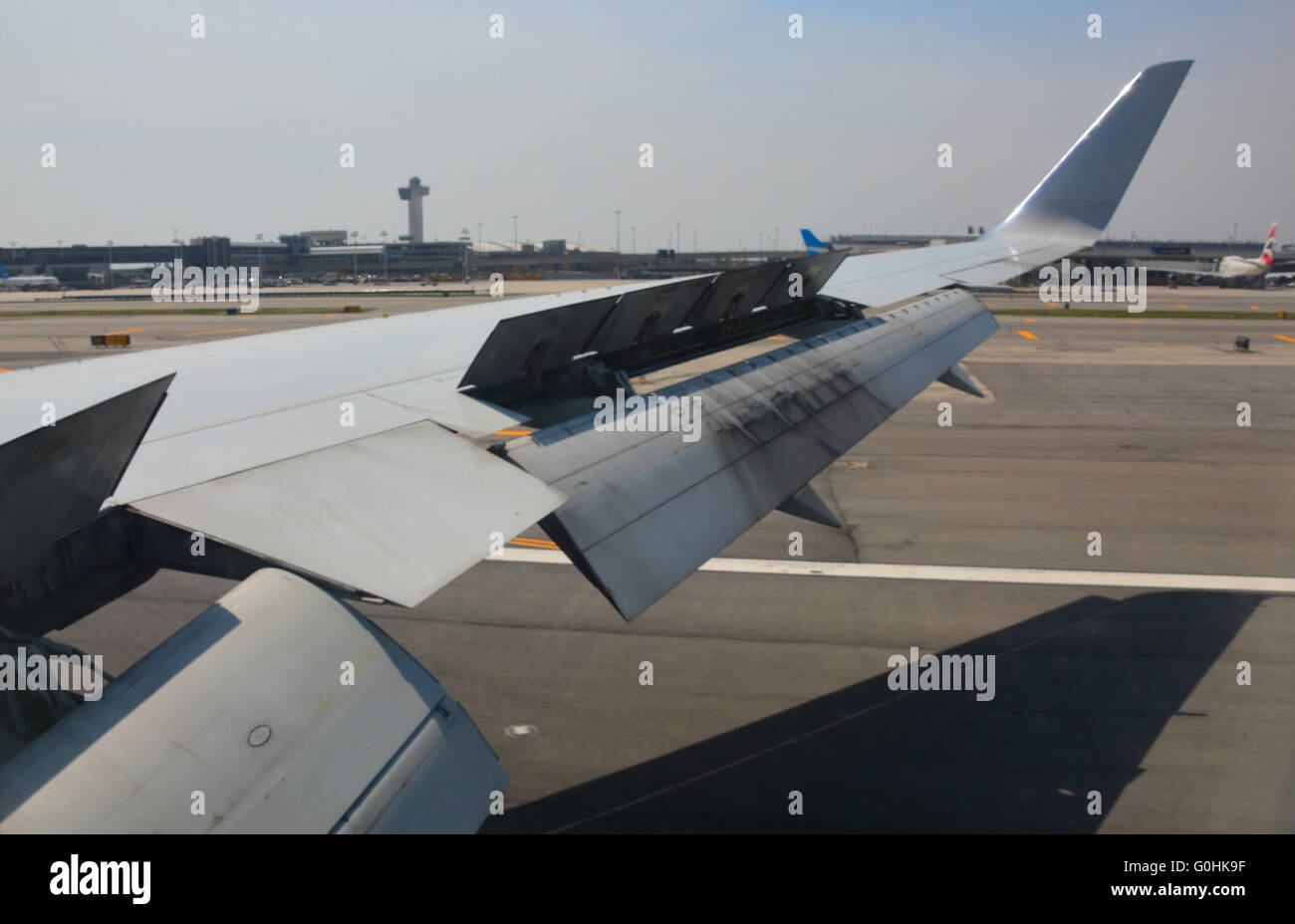 Bremsklappen angewendet wird Stockfoto