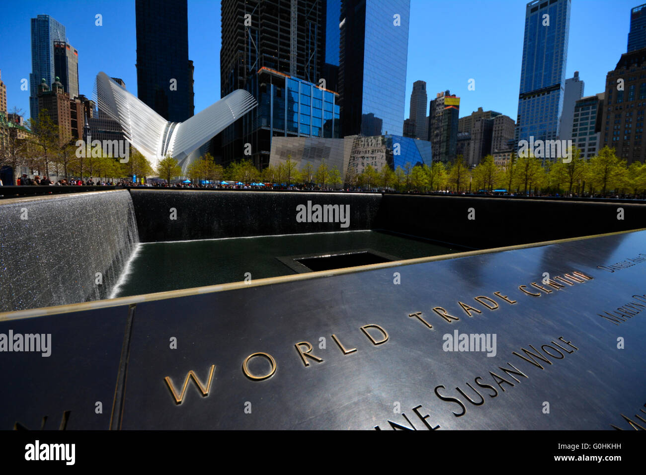 World Trade Center Memorial Gardens Stockfoto