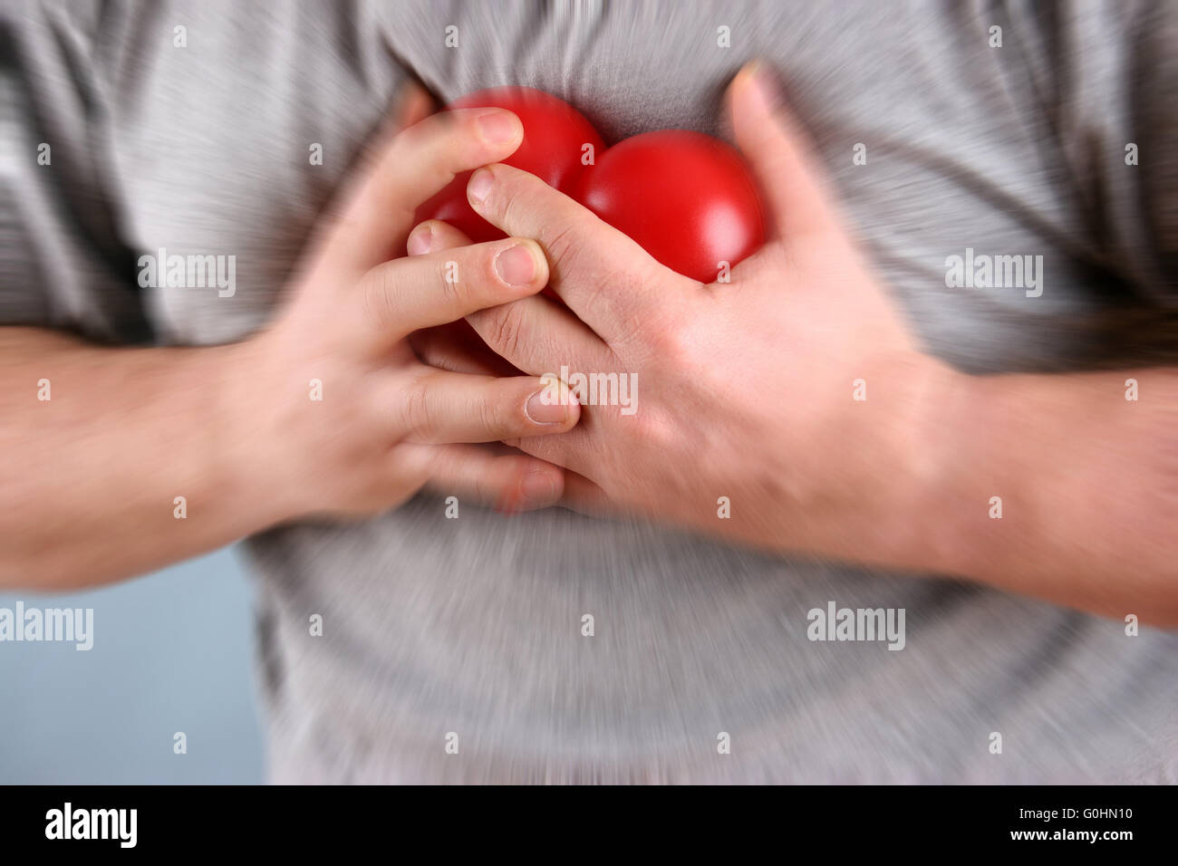 Herzbeschwerden - Herzbeschwerden Stockfoto