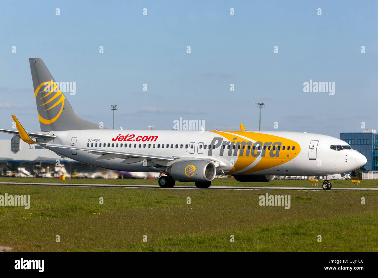 Primera Luft, Jet2.com Boeing 737 Prag, Tschechische Republik Stockfoto