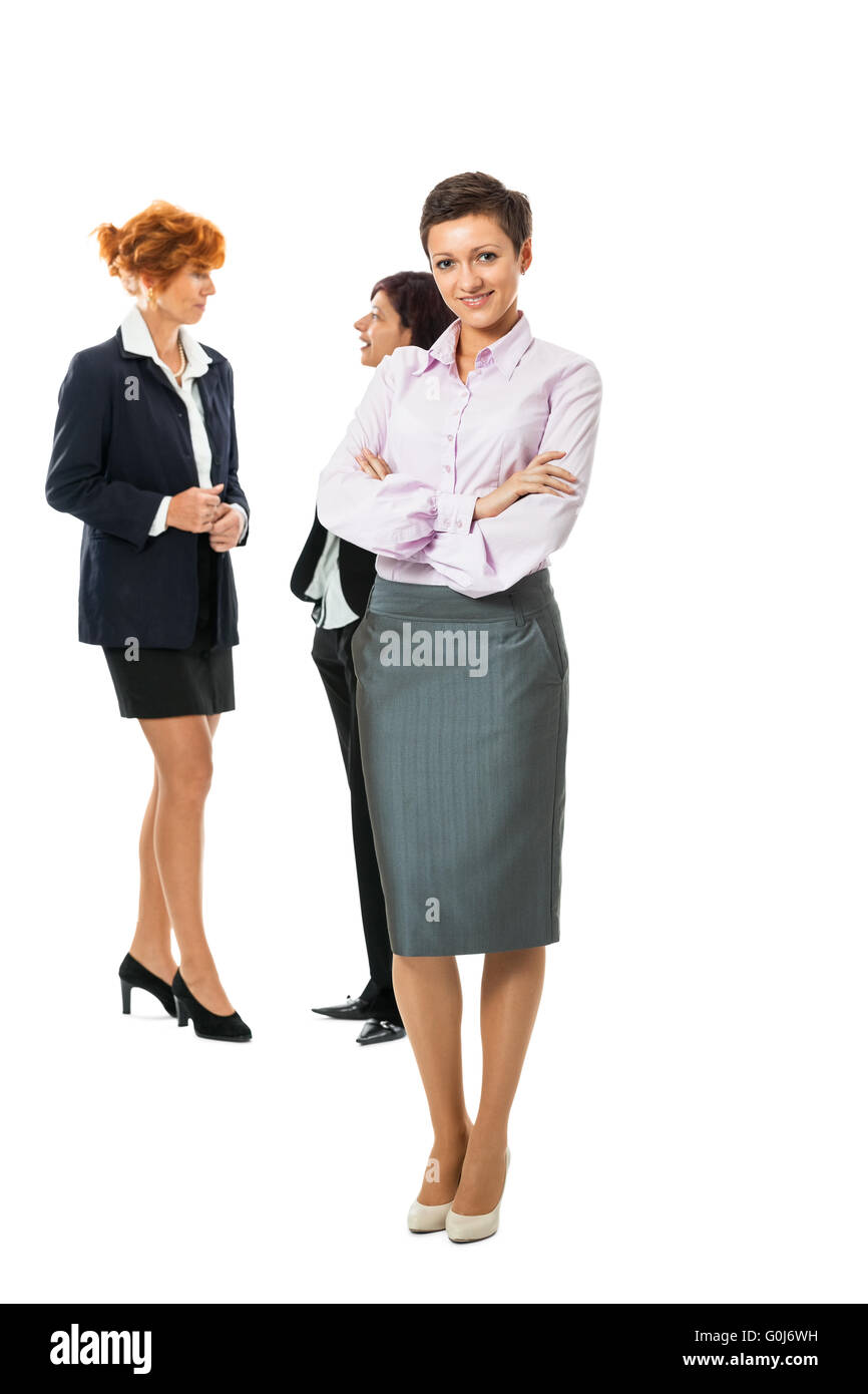 Business Team Vielfalt glücklich isoliert Stockfoto