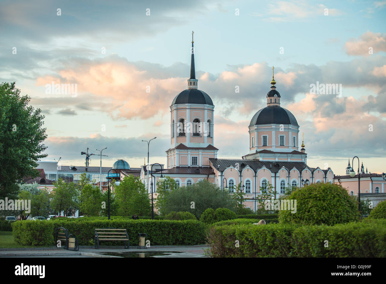 Bild der christlichen Kirche in Tomsk. Russland Stockfoto