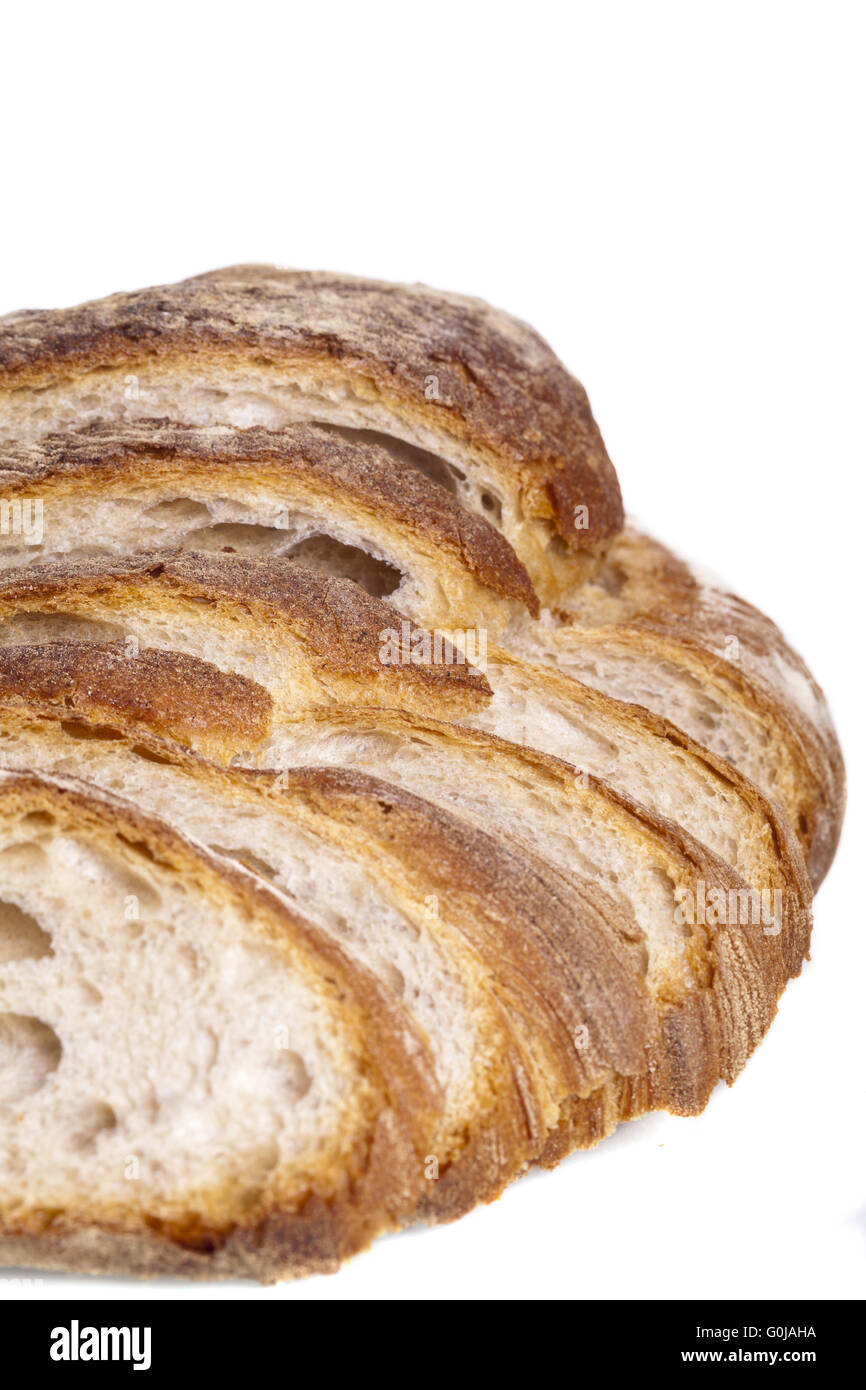 lecker frisch gebackenes Brot Brötchen Baguette Naturkost Stockfoto