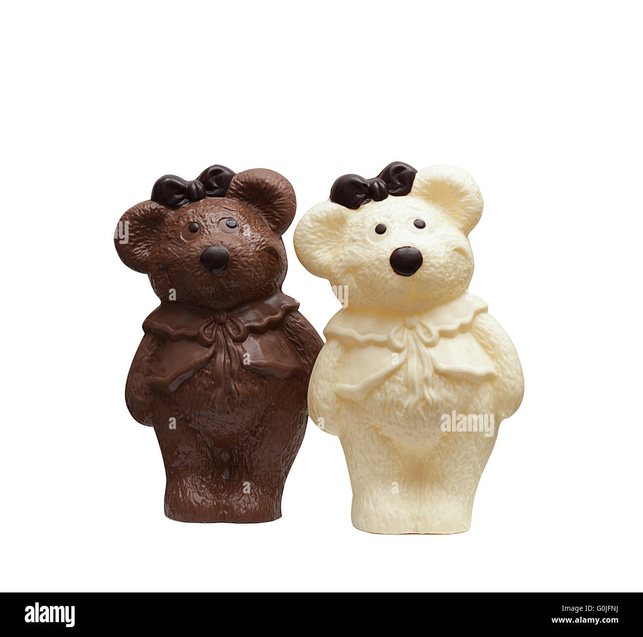 Bären aus verschiedenen Arten von Schokolade Stockfoto