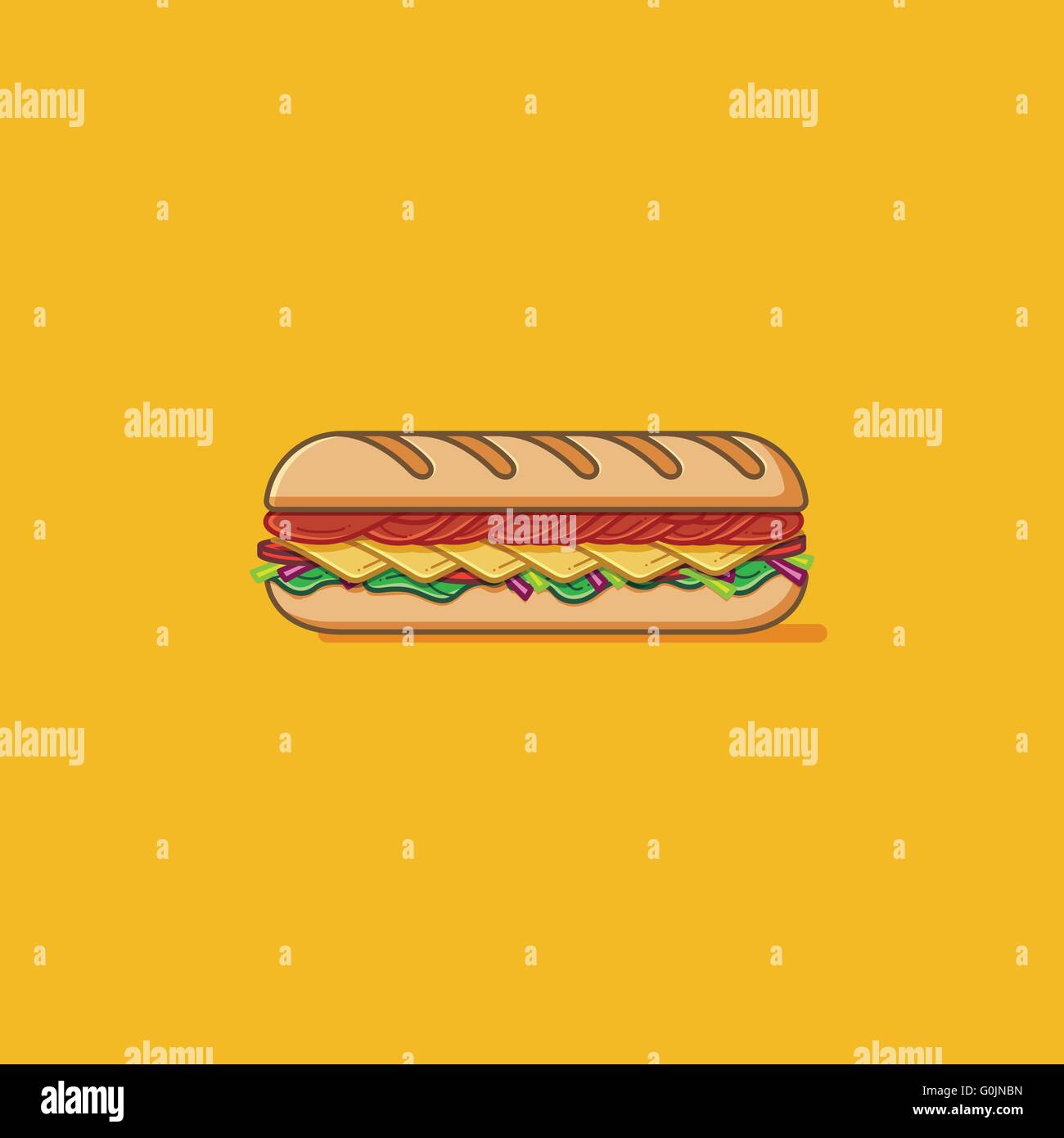 Sandwich-Abbildung Stock Vektor