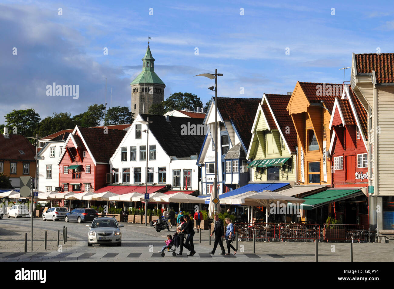 Holzhäuser, Vagan, Altstadt, Stavanger, Rogaland, Norwegen Stockfoto