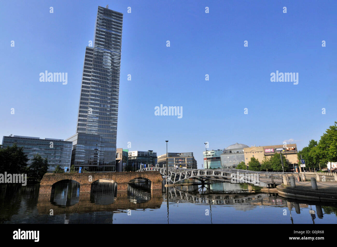 Köln, MediaPark, Cologne, Nordrhein-Westfalen, Deutschland / Köln, Kolnturm, Kölnturm Stockfoto