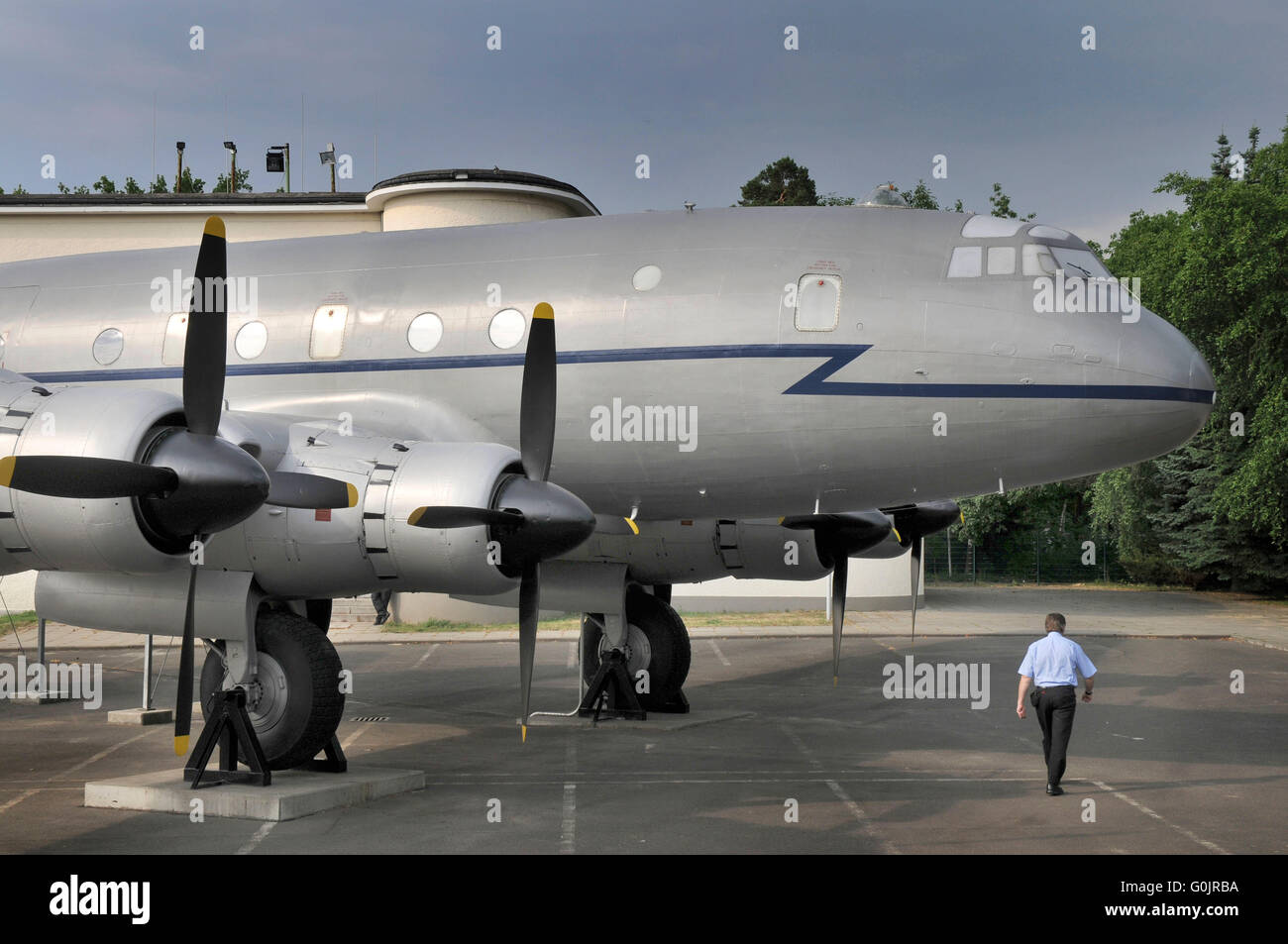 Rosinen-Bomber Hastings, Royal Air Force, Freigelände, AlliiertenMuseum, Clayallee, Zehlendorf, Berlin, Deutschland / AlliiertenMuseum Stockfoto