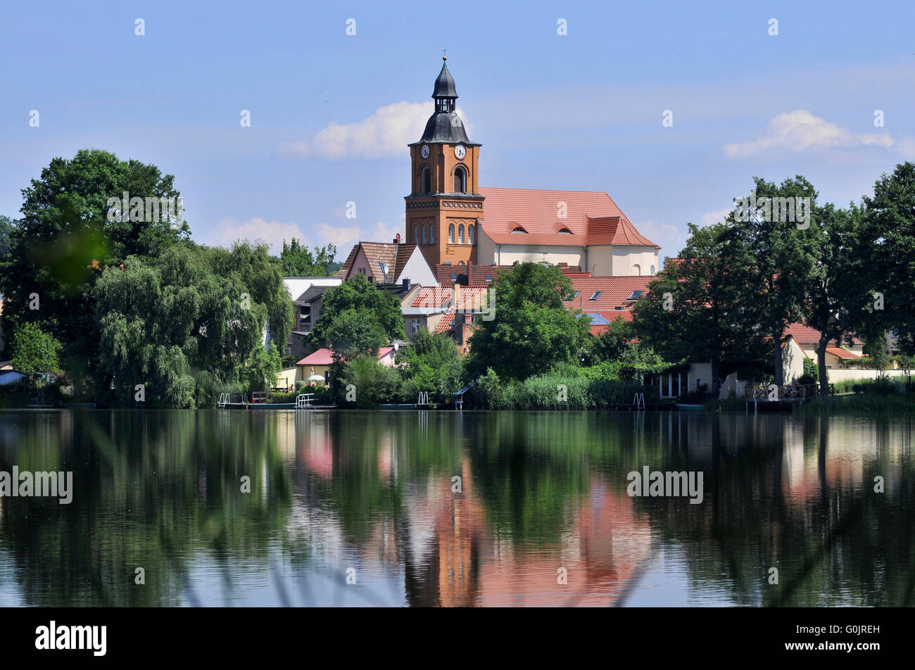 Stadtkirche, Buckow, Markische Schweiz, Brandenburg, Deutschland / Märkische Schweiz Stockfoto
