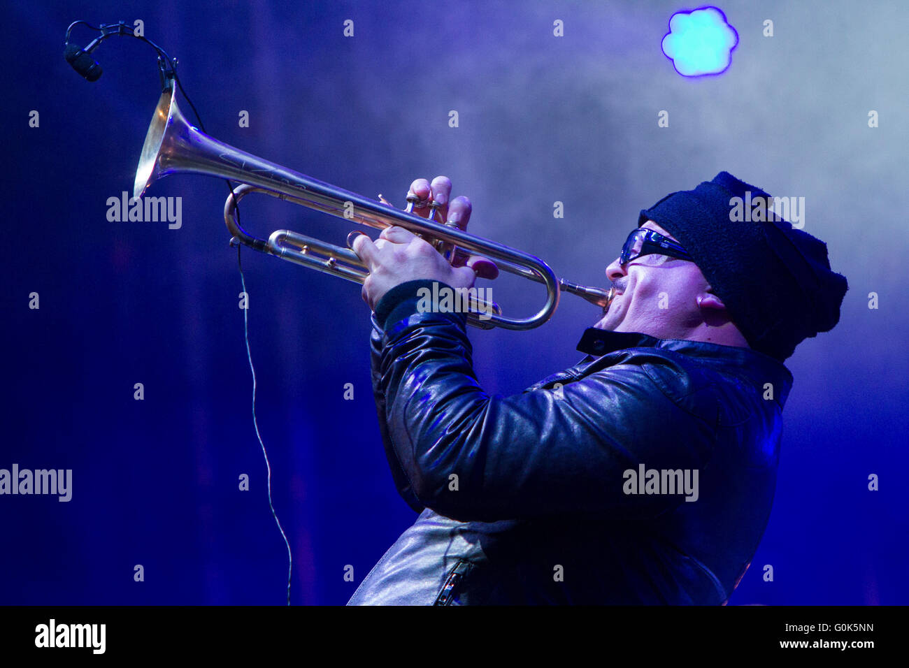 Italienischer Trompeter Giovanni Falzone Konzert in Torino Jazz Festival Stockfoto
