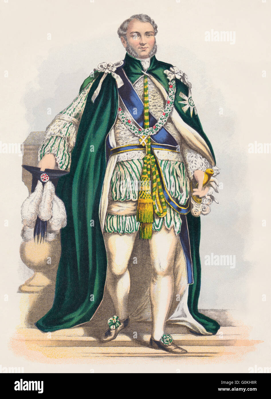 Prinz Augustus Frederick, Herzog von Sussex, 1773-1843 im Gewand eines Ritters des Ordens die Distel Stockfoto