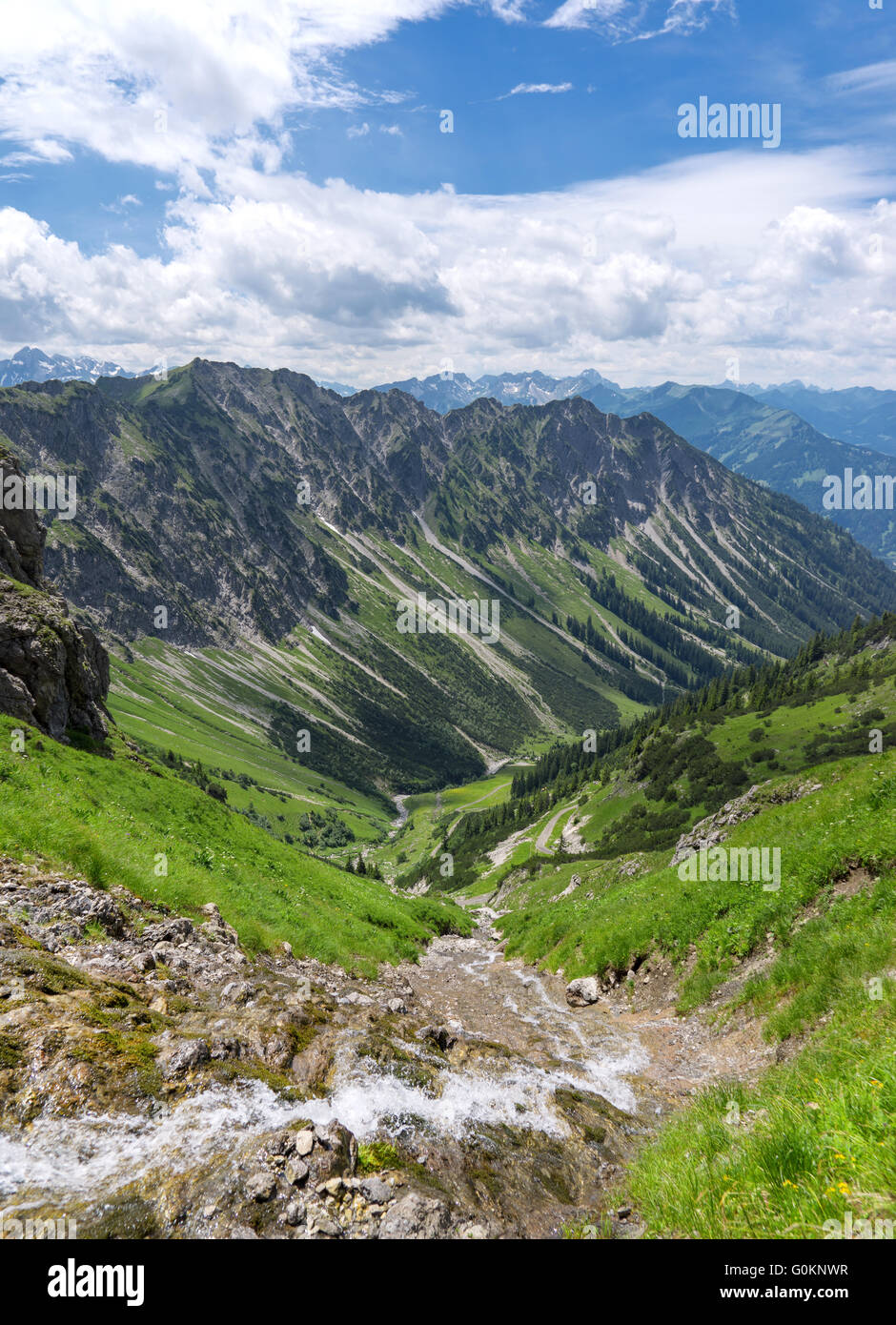 Bach in den Bergen Stockfoto