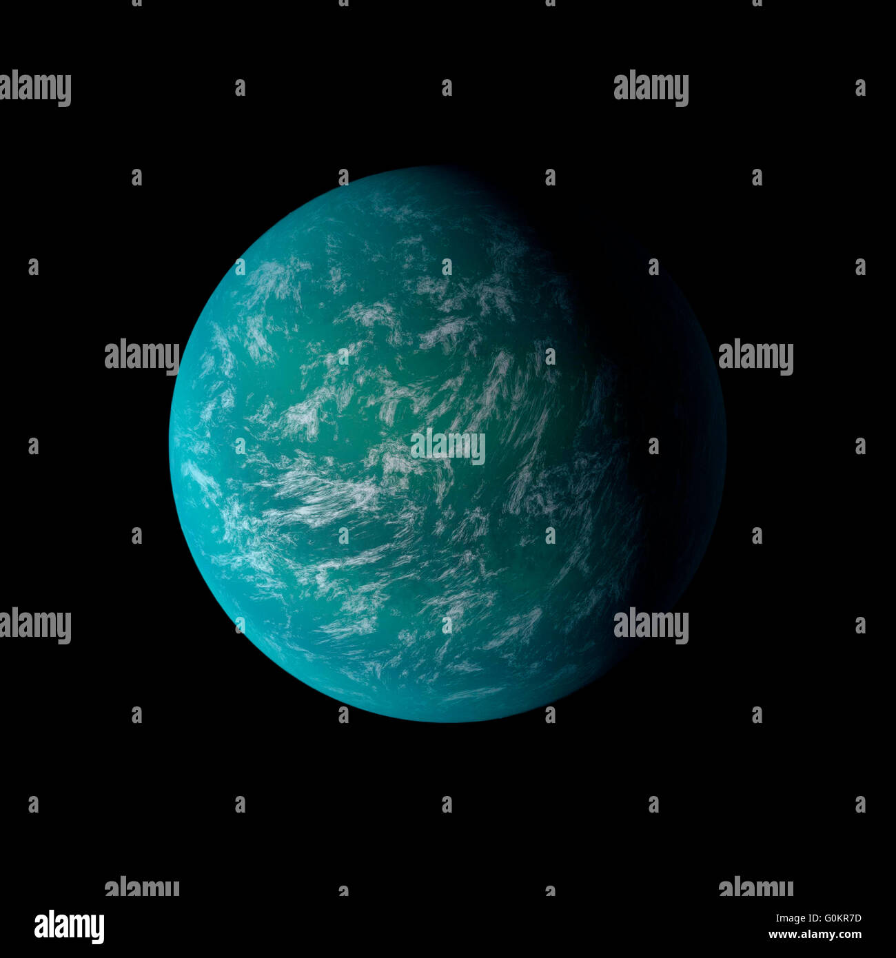 Fantasie Alien Exo-Planeten isoliert Galaxie Raum Stockfoto