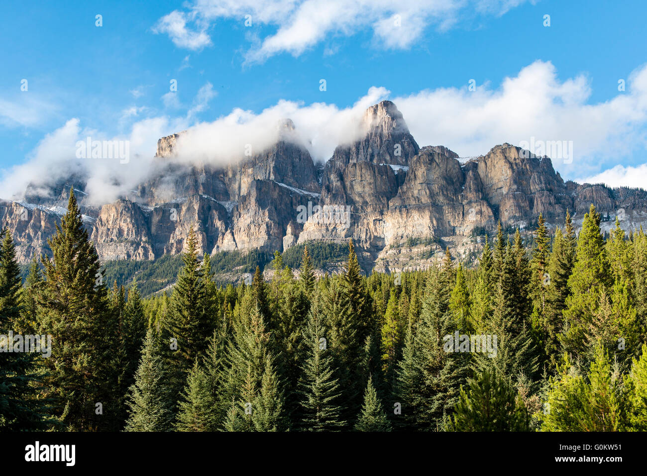 Schlossberg, Eisenhower Peak, Banff Nationalpark, kanadischen Rocky Mountains, Alberta, Kanada, Nordamerika Stockfoto