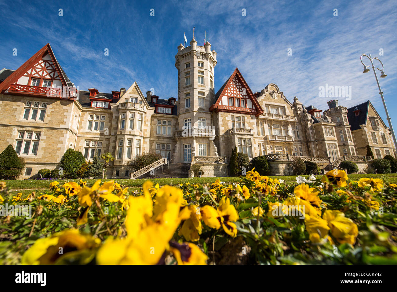 Universidad Internacional Menéndez Pelayo Universität, Palacio und Halbinsel De La Magdalena. Santander Kantabrien, Spanien Europa Stockfoto