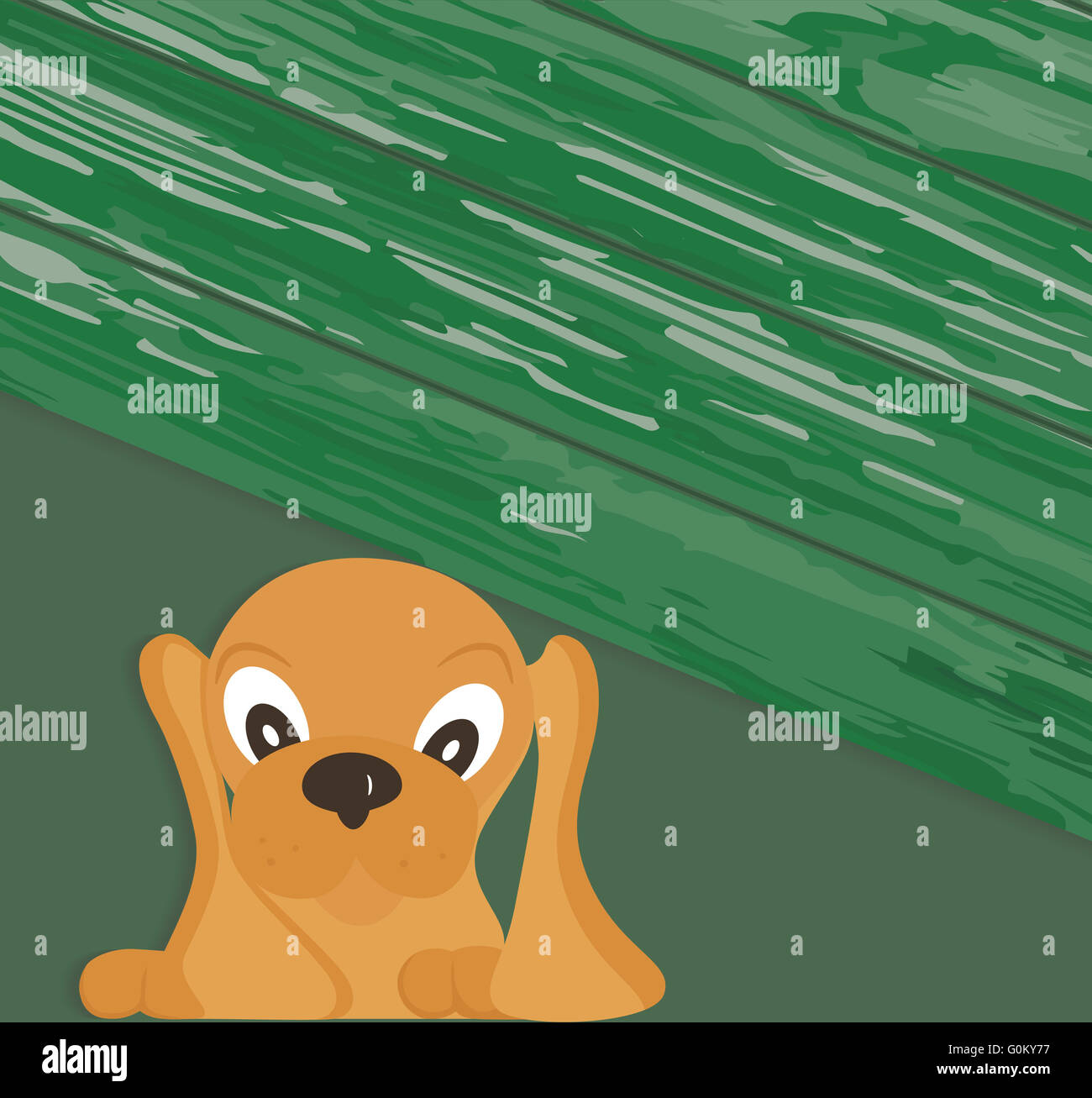 Zeichnung eines kleinen Hundes. Stockfoto