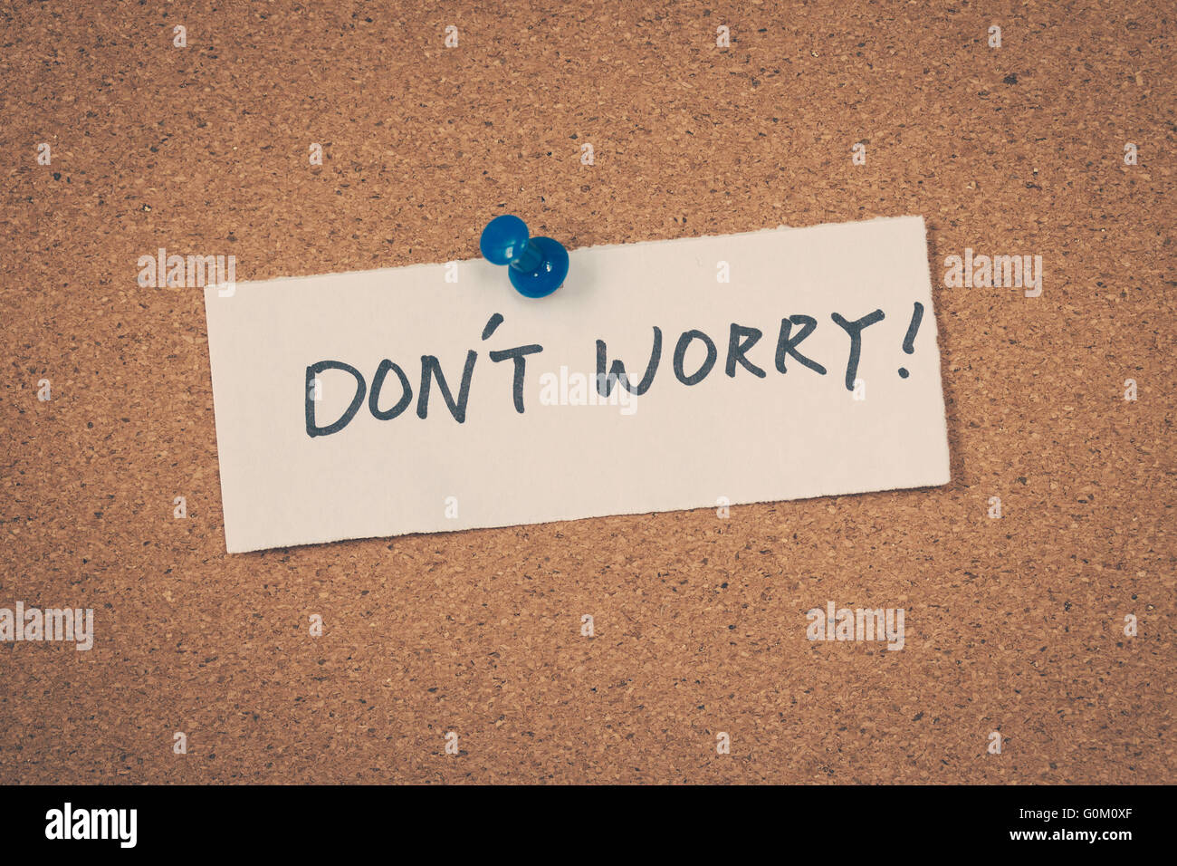 Keine Sorge Stockfoto