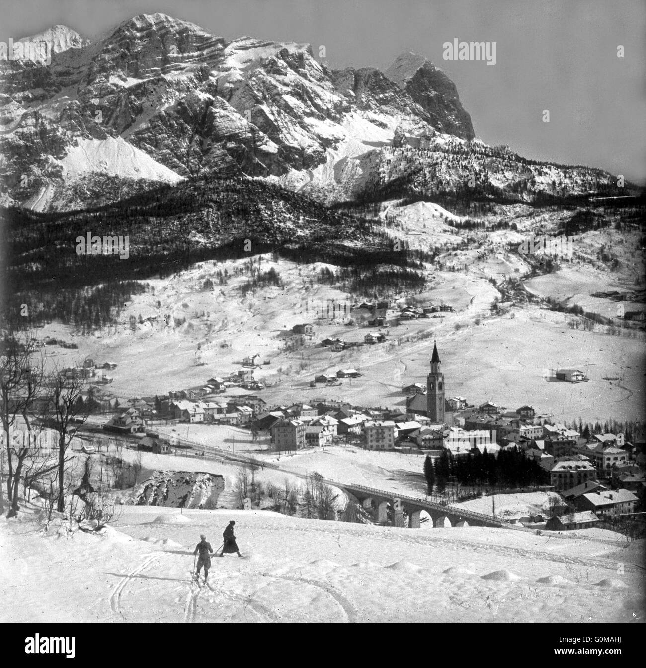Cortina d ' Ampezzo in den Dolomiten Italien 1924 1920s Stockfoto