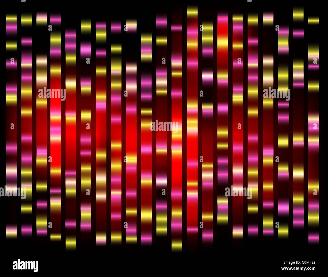 Ein abstraktes Beispiel des DNA-fingerprinting Stock Vektor