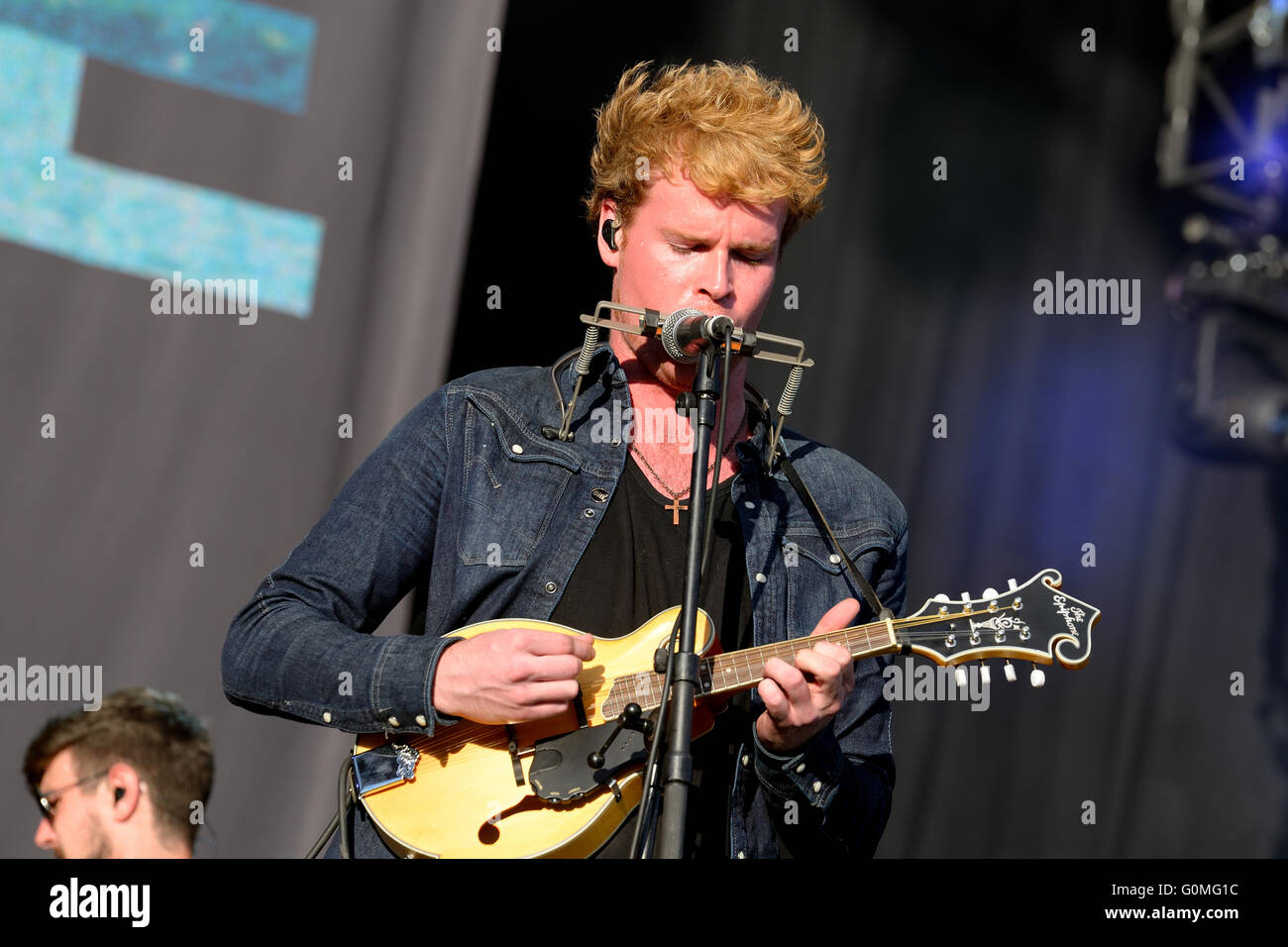 BENICASSIM, Spanien - 20 Juli: Kodaline (irische Rockband) führt auf FIB Festival am 20. Juli 2014 in Benicassim, Spanien. Stockfoto