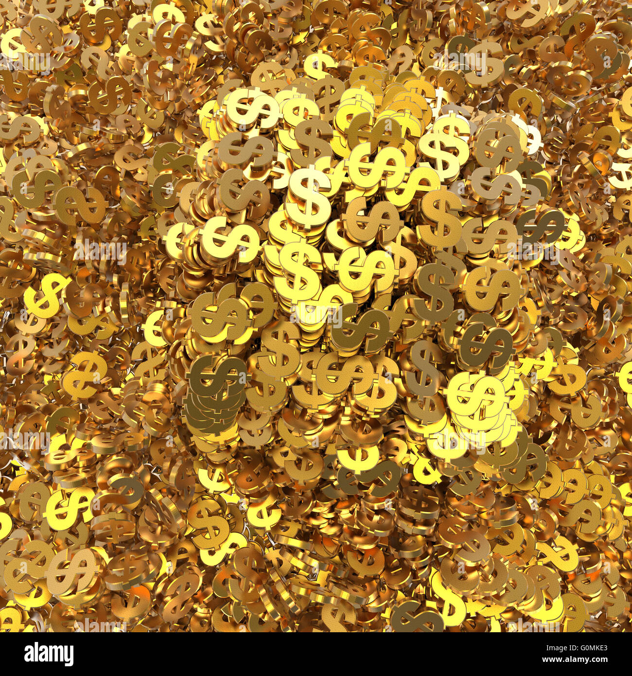 Hintergrund von gold Dollar Stockfoto