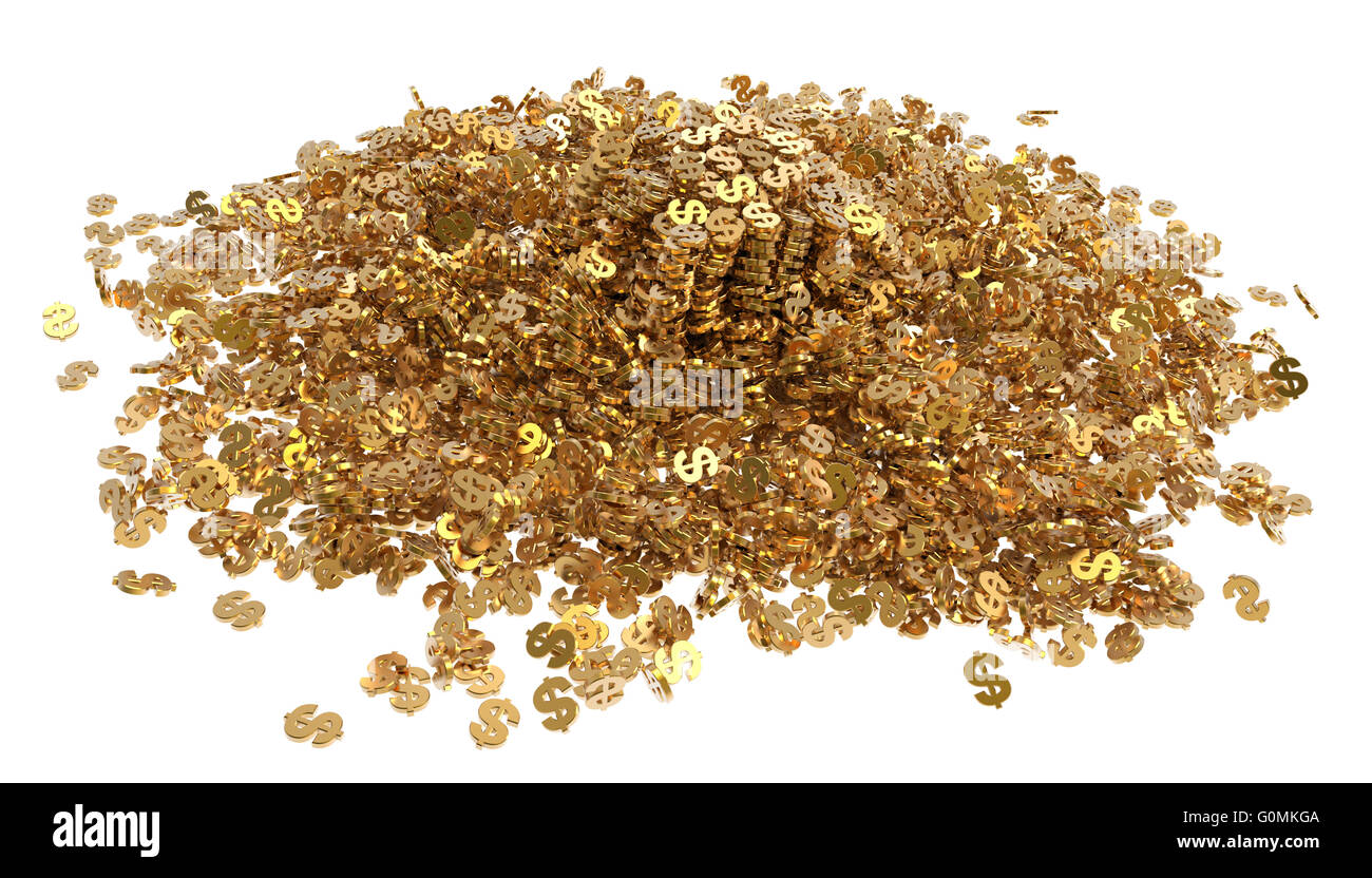 Berg gold Dollar Stockfoto