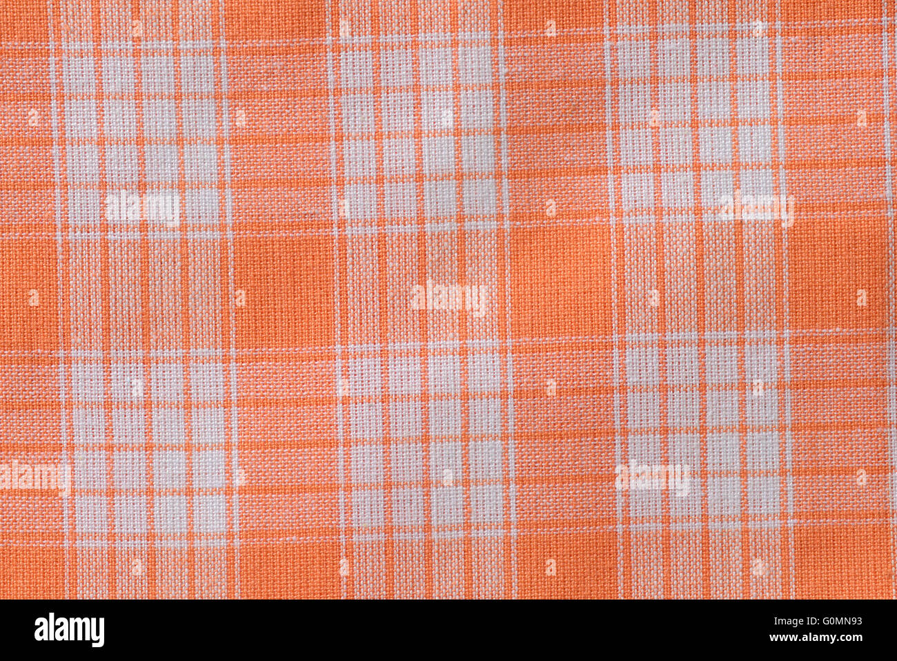 Hintergrund von Orange und weiß kariert Stockfoto