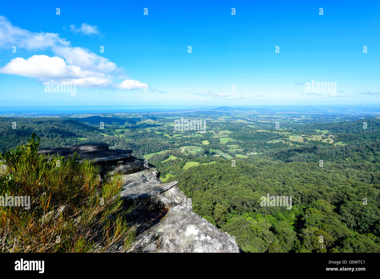 Blick vom Salon rockt Lookout, karge Gelände Nature Reserve, Beere, New South Wales, Australien Stockfoto