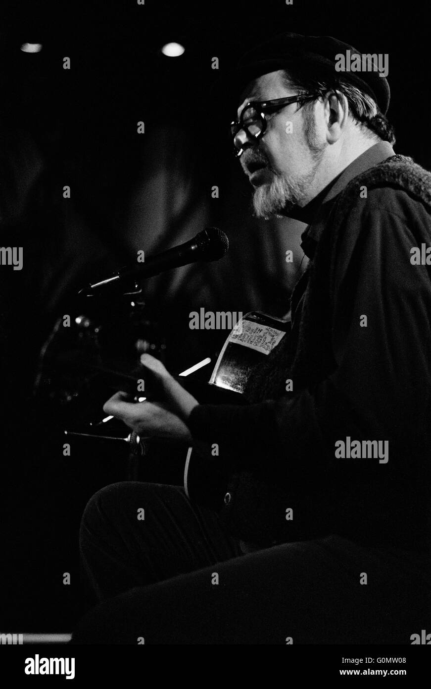 Dave Van Ronk, Greenwich Village, New York, 1990. Ein kraftvolles der New Yorker Szene, beeinflusst viele einschließlich Bob Dylan Stockfoto